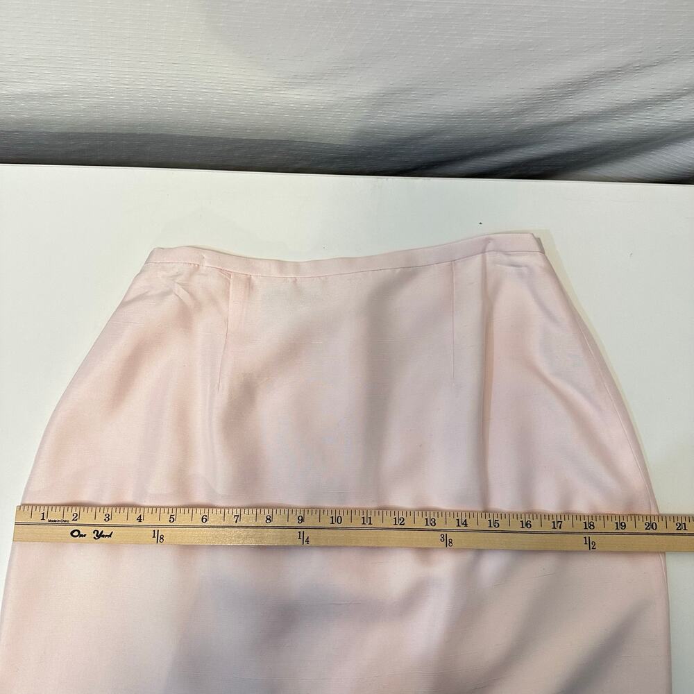 Vintage Daved Warren Womens 10 Skirt Vest Silk Suit Pastel Pink Embroidered - Picture 15 of 16